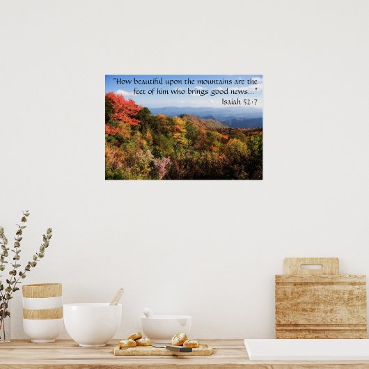 Poster bergen met Verse (Keuken)