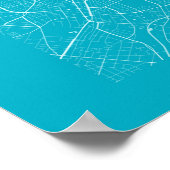 Poster Berlijn Light Blue City Map (Hoek)
