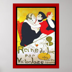 Poster beroemde artiesten Lautrec reine de joie 18