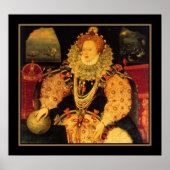 Poster beroemde Elizabeth I van Engeland (Voorkant)