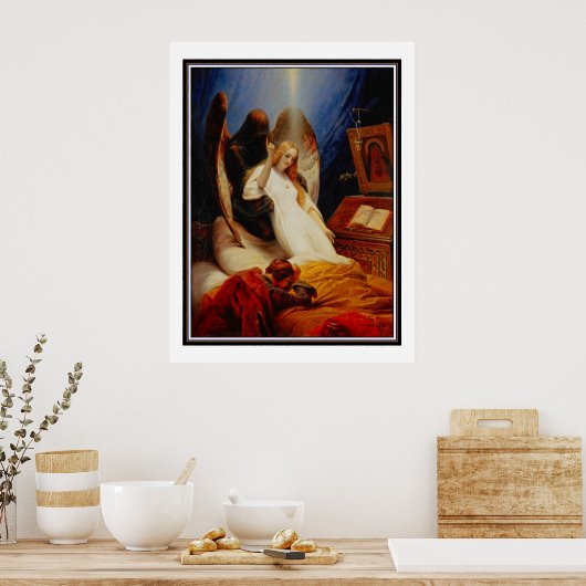 Poster beroemde Engel van de Dood 1851 (Keuken)