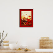 Poster Beroemde Kunstenaars 'Poppies' olieverf op (Keuken)