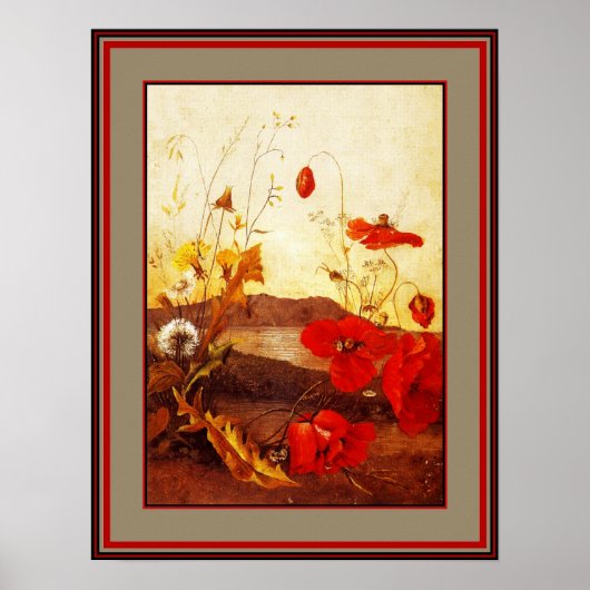 Poster Beroemde Kunstenaars 'Poppies' olieverf op  (Voorkant)