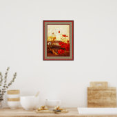 Poster Beroemde Kunstenaars 'Poppies' olieverf op  (Keuken)