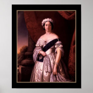 Poster Beroemde Vintage Koningin Victoria 1845