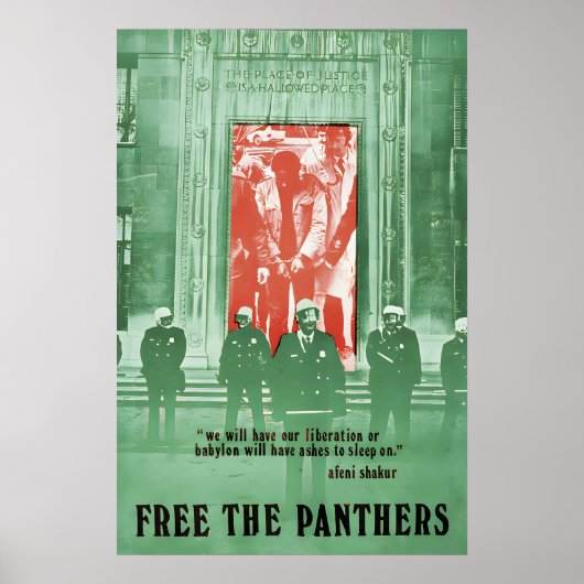Poster Bevrijd de Black Panthers Wij zullen onze (Voorkant)