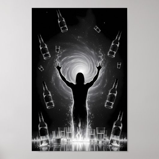Poster Bevrijding van verslaving in het licht (Voorkant)