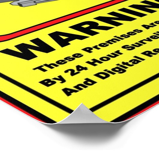 Poster Bewakingsbeveiliging / Teken (Hoek)