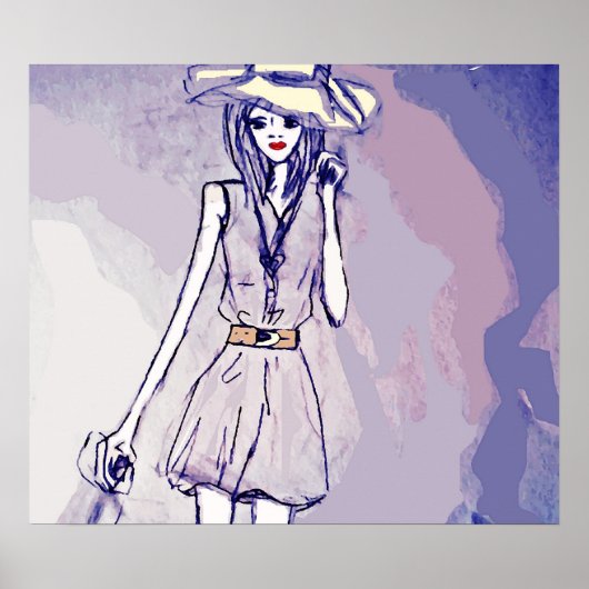 Poster Bezoekende Mode Illustratie (Voorkant)