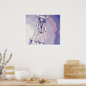 Poster Bezoekende Mode Illustratie (Keuken)