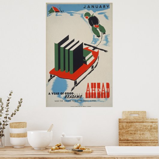 Poster bibliotheek (Keuken)