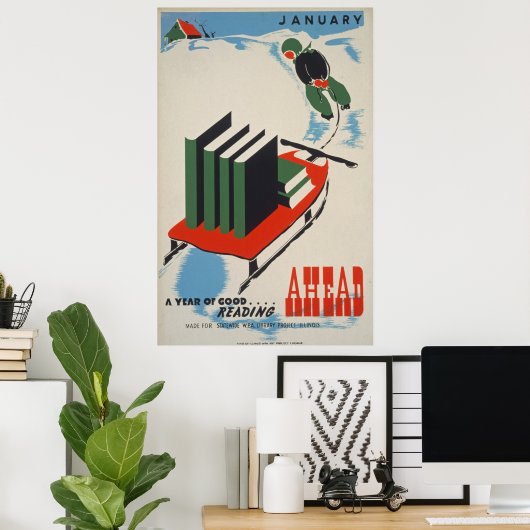 Poster  bibliotheek (Thuiskantoor)