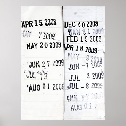 Poster bibliotheekdatumstempel (Voorkant)