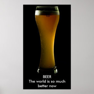 Poster bier met tekst