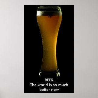 Poster bier met tekst