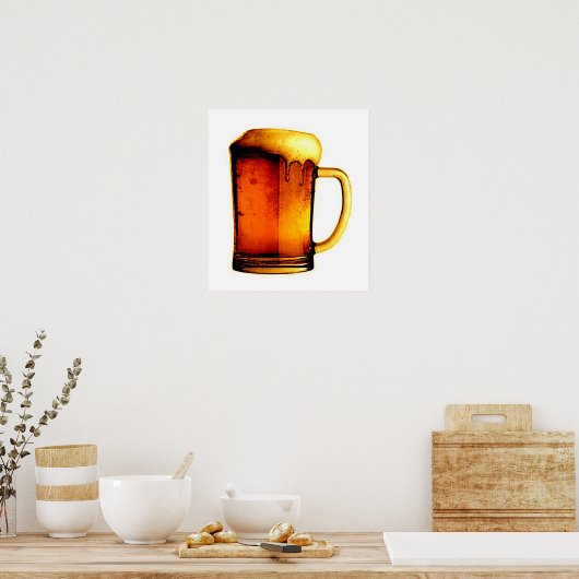 Poster Bier Mok afdrukken (Keuken)