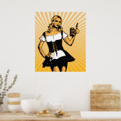 Poster Bierfest Girl (Keuken)