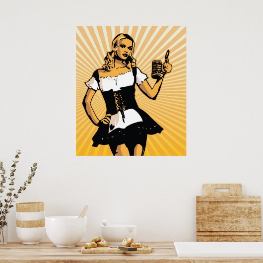 Poster Bierfest Girl (Keuken)