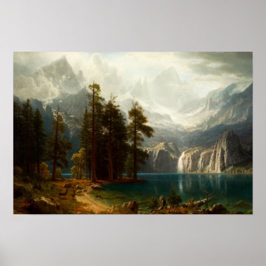Poster Bierstadt Sierra Nevadas (Voorkant)