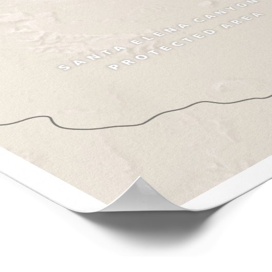 Poster Big Bend (Texas) kaart (Hoek)