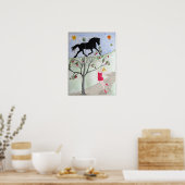 poster "Big Black Horse and a Cherry Tree" (Keuken)