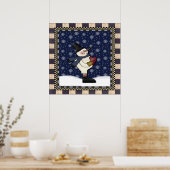 Poster - Big Heart Snowman (Keuken)