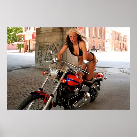 Poster Biker Babe (Voorkant)