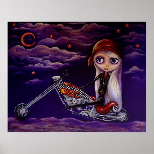 Poster Biker Babe (Voorkant)