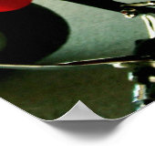 Poster: Bikini Babe op een aangepaste motorfiets Poster (Hoek)