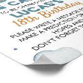 Poster "Birthday Time Capsule"-vliegtuig (Hoek)