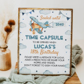  Poster "Birthday Time Capsule"-vliegtuig