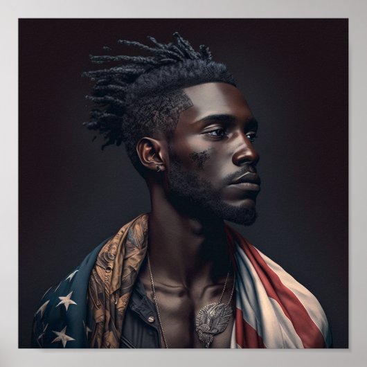 poster "Black American Male" (Voorkant)