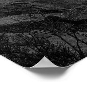 Poster Black and White Castle Hill (Hoek)