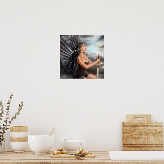 Poster Black Angel (Keuken)