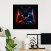 Poster Black Cat (Thuiskantoor)