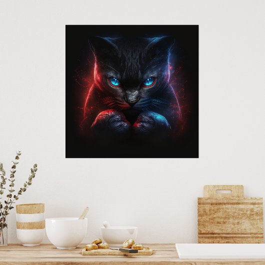 Poster Black Cat (Keuken)