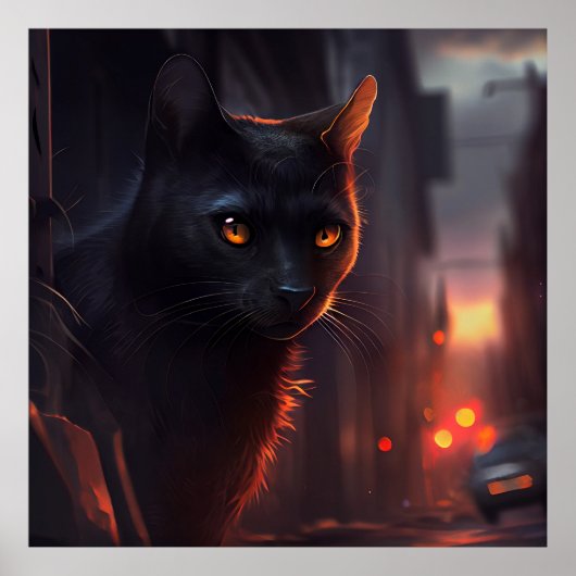 Poster Black Cat (Voorkant)