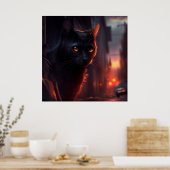 Poster Black Cat (Keuken)