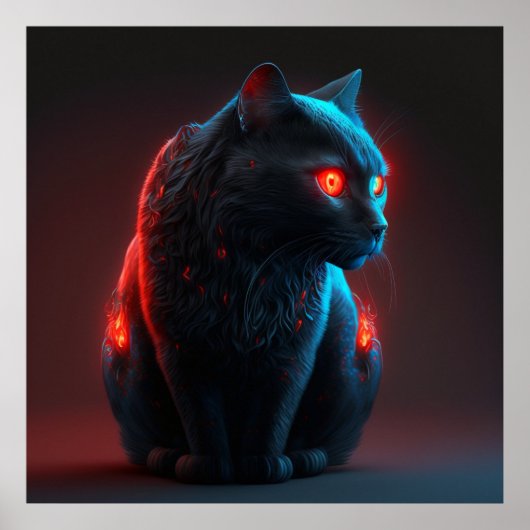 Poster Black Cat (Voorkant)