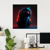 Poster Black Cat (Thuiskantoor)