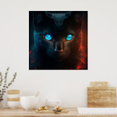 Poster Black Cat (Keuken)