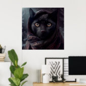 Poster Black Cat (Thuiskantoor)