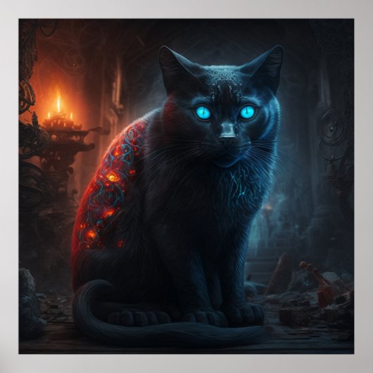 Poster Black Cat (Voorkant)