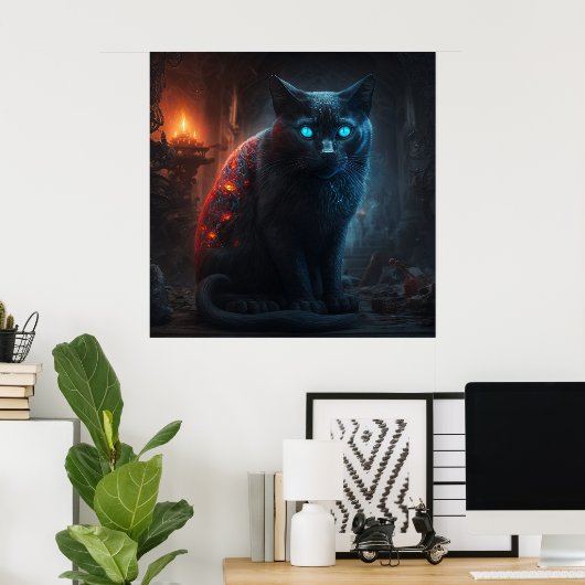 Poster Black Cat (Thuiskantoor)