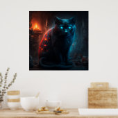Poster Black Cat (Keuken)