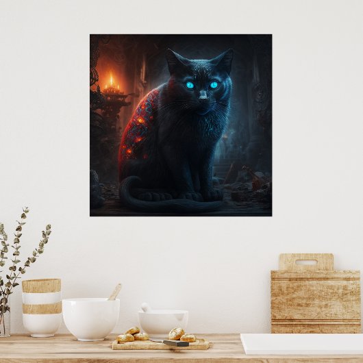Poster Black Cat (Keuken)