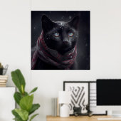 Poster Black Cat (Thuiskantoor)