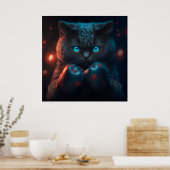 Poster Black Cat (Keuken)