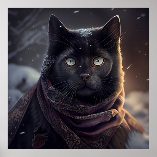 Poster Black Cat (Voorkant)