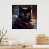 Poster Black Cat (Keuken)